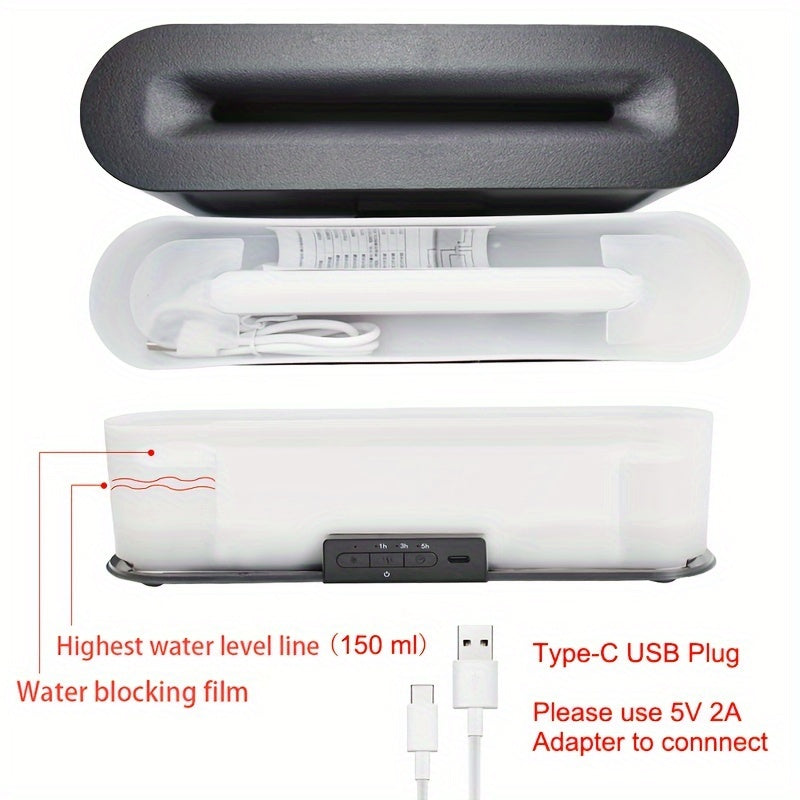 USB-Powered Aromatherapy Lamp with Flame Effect - 150ml RGB Humidifier, Adjustable Lighting for Bedroom & Office Decor FJORD