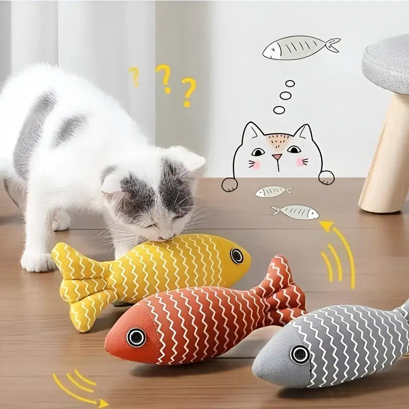 6 Pack Plush Cat Chew Toys – Durable, Interactive & Catnip-Infused FJORD