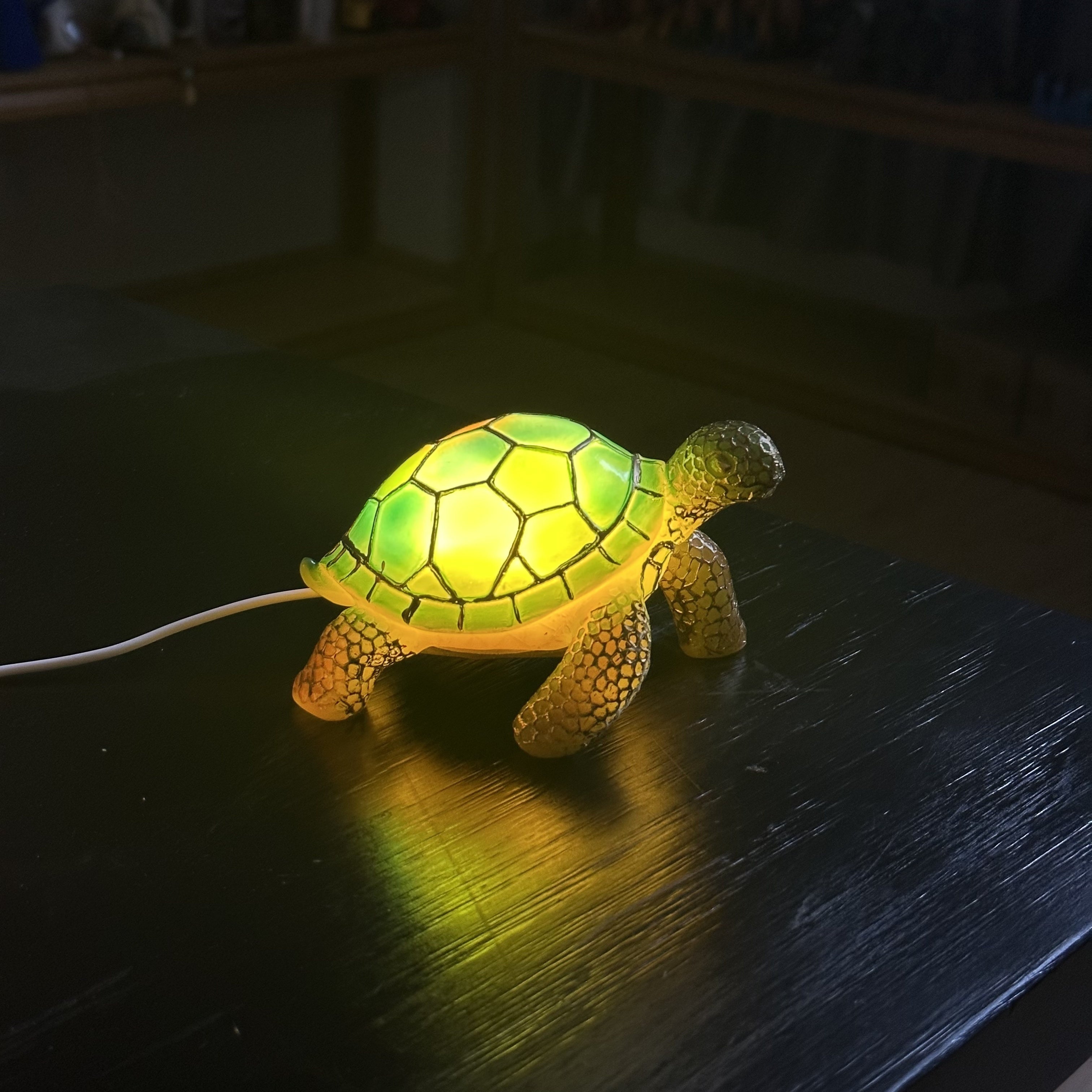 Charming Turtle LED Lamp - Cute Resin Animal Night Light with USB Plug, Perfect for Kids Bedroom, Desk, & Home Decor – Ideal Gift for Christmas & Special Occasions