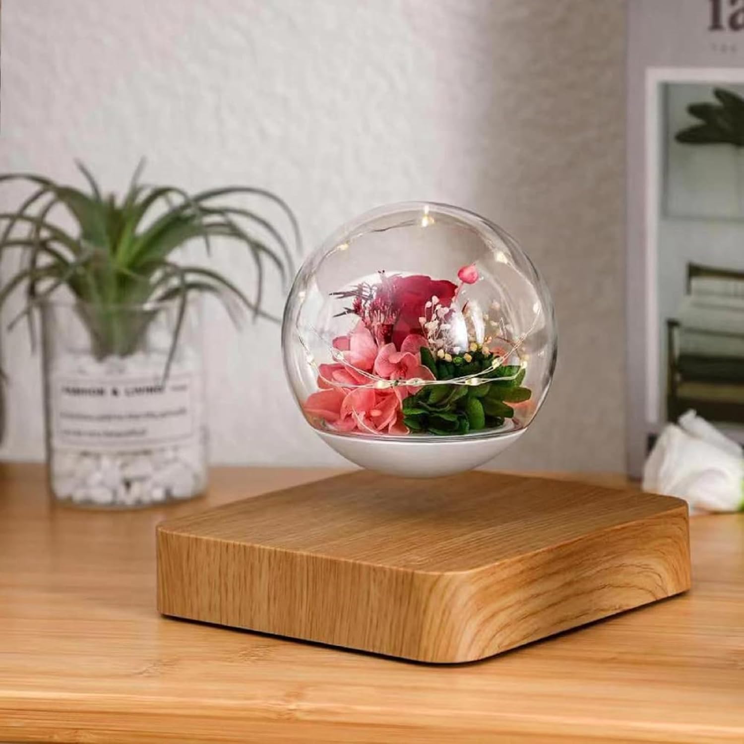 Magnetic Levitating Flower Lamp | Floating LED Rose Light FJORD
