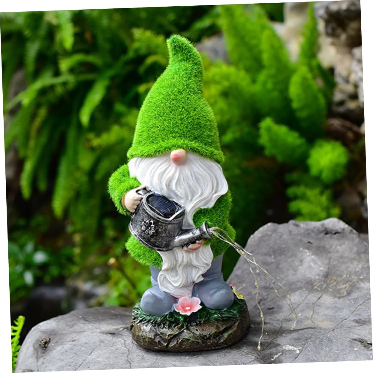 Solar Garden Gnome Lamp – Resin Gnome Statue with LED Light FJORD