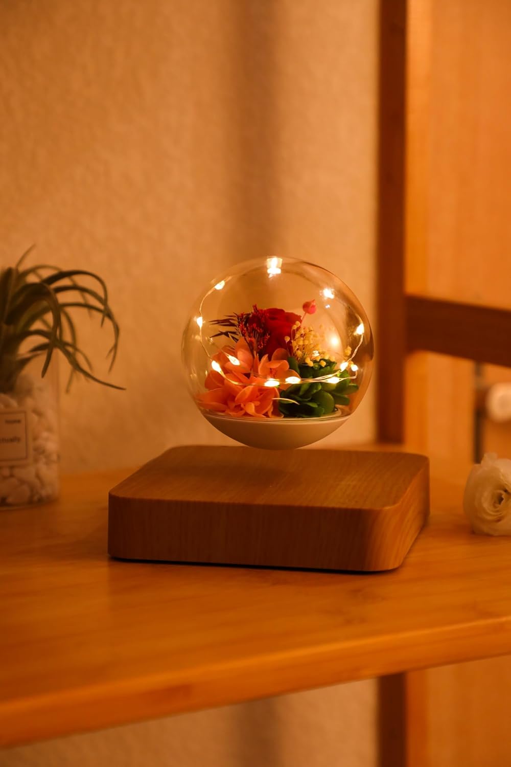 Magnetic Levitating Flower Lamp | Floating LED Rose Light FJORD