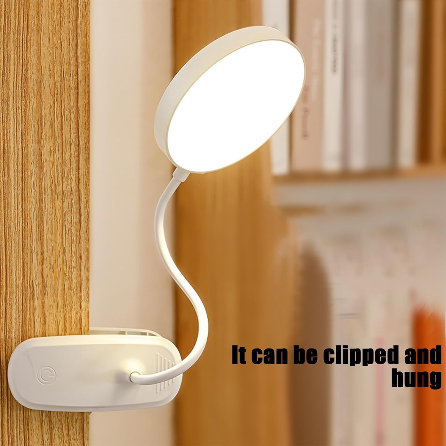 Rechargeable LED Desk Lamp with Clip – Adjustable Brightness, Touch Control, Eye Protection, USB Charging, Flexible Neck for Reading & Studying FJORD