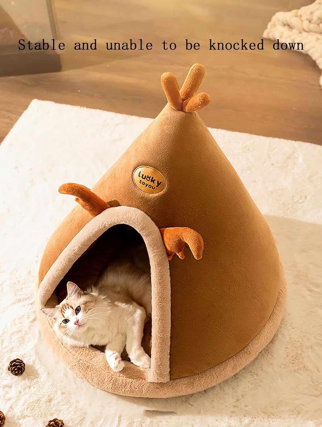 Large Foldable Cat Cave Bed – Cozy, Washable & Durable FJORD