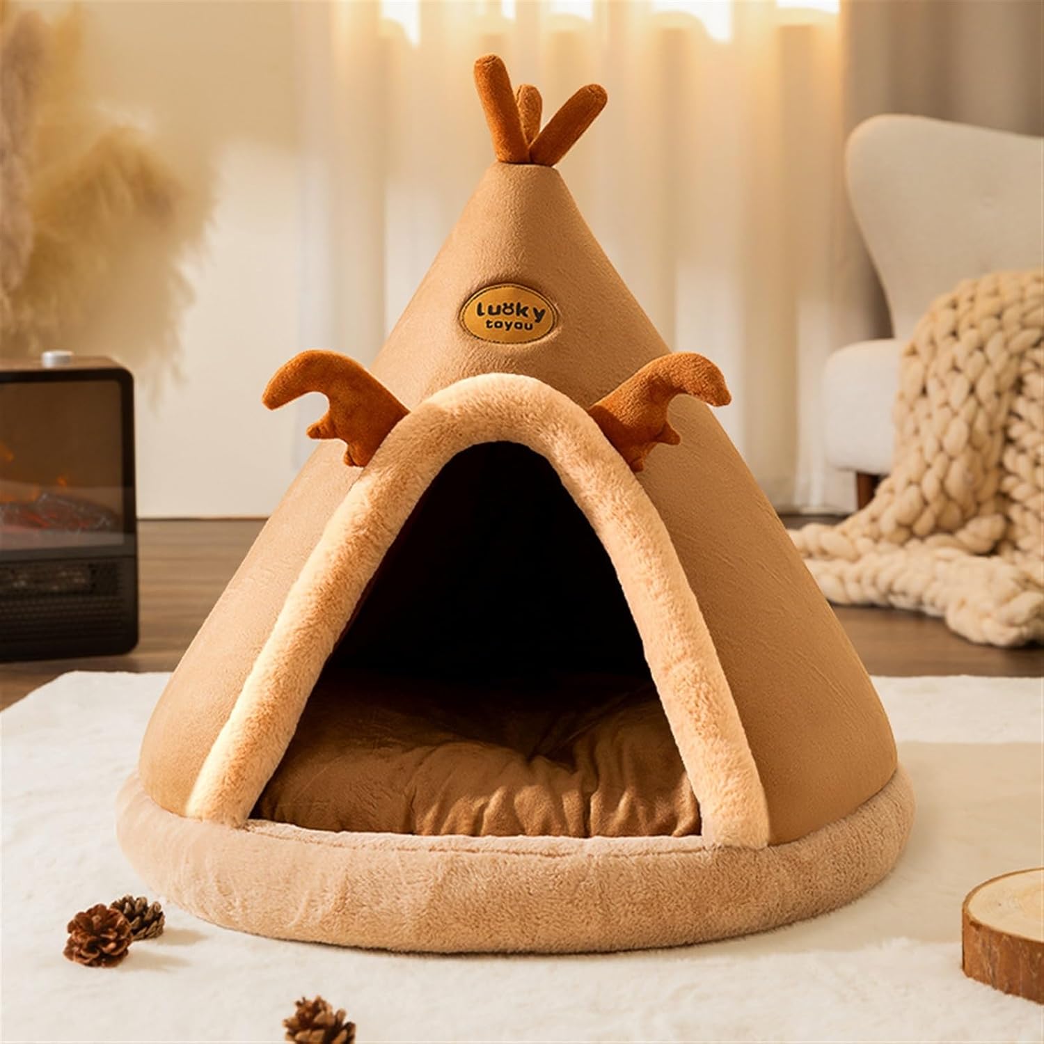 Large Foldable Cat Cave Bed – Cozy, Washable & Durable FJORD