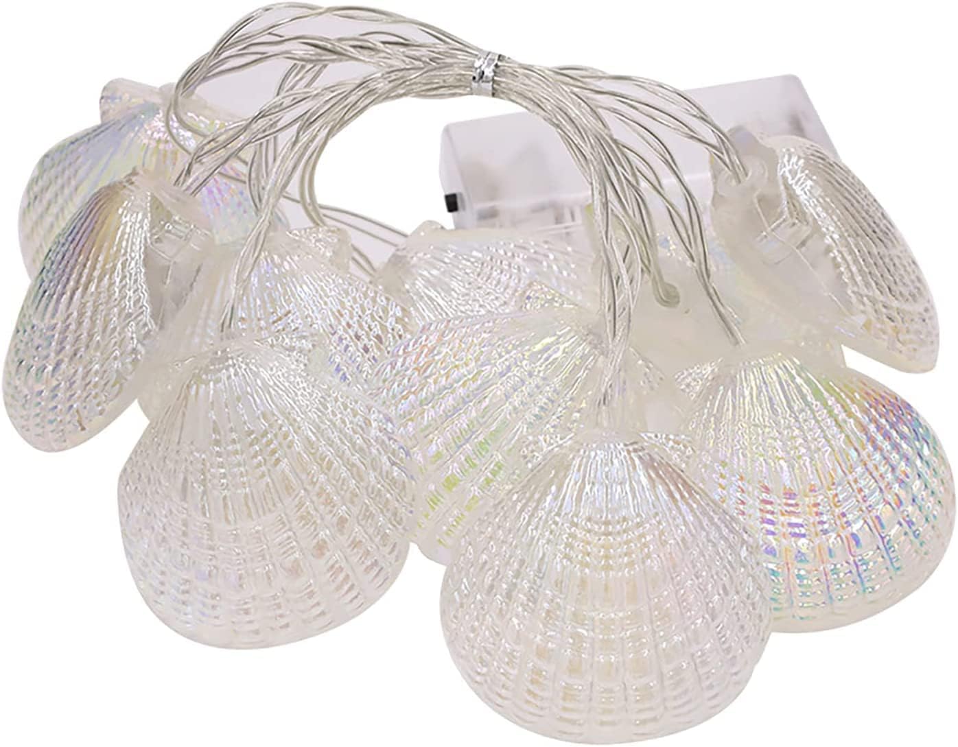 Shell LED String Lights – Battery Operated, Waterproof, 2 Modes, Decorative Lighting for Bedroom, Living Room, Christmas, Party & Outdoor Use