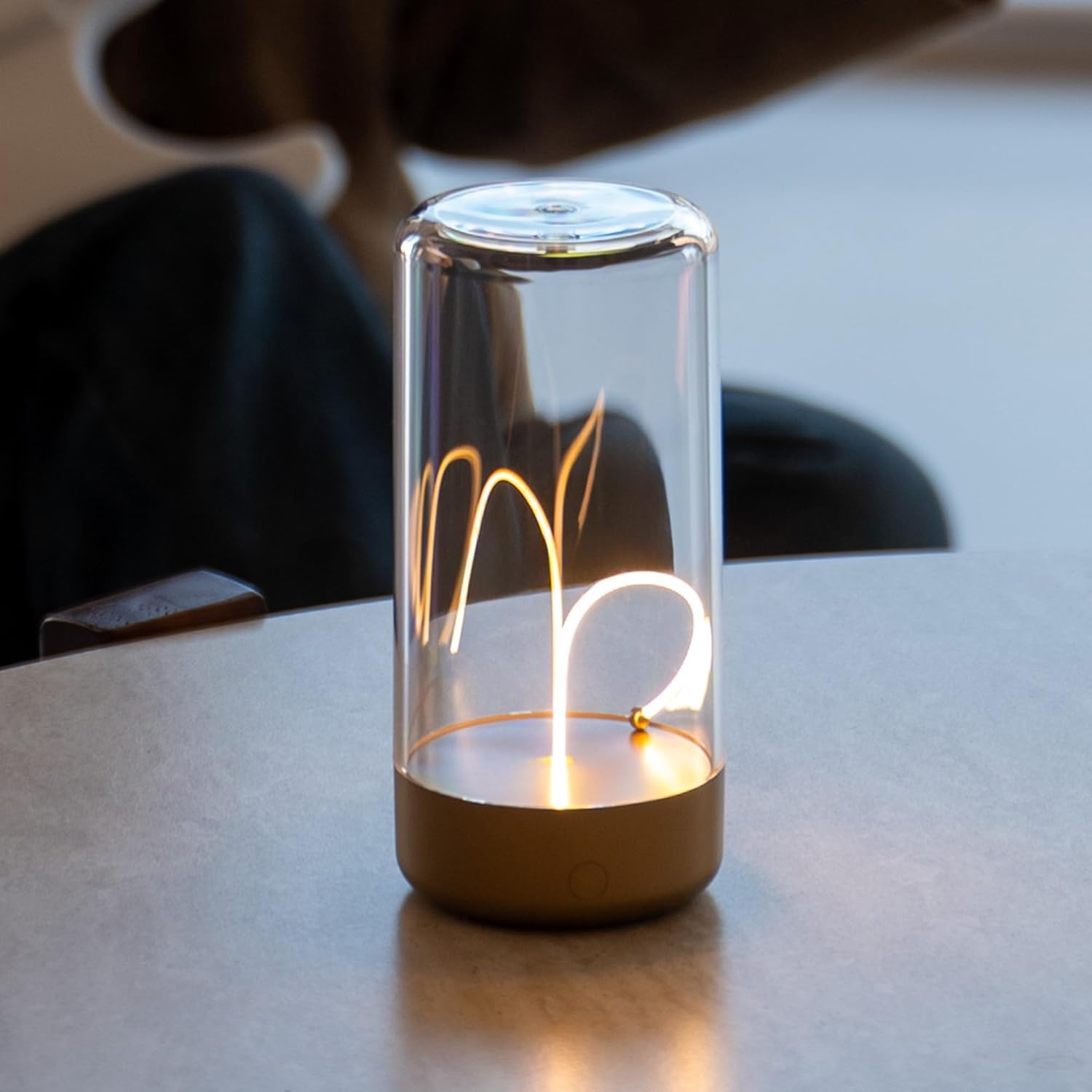 Rechargeable Minimalist LED Table Lamp - Portable, Cordless Night Light for Bedroom, Nursery, Desk - Mood Lighting, Unique Gift Idea FJORD
