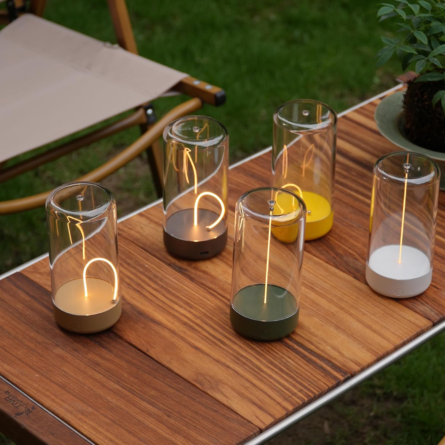 Rechargeable Minimalist LED Table Lamp - Portable, Cordless Night Light for Bedroom, Nursery, Desk - Mood Lighting, Unique Gift Idea FJORD