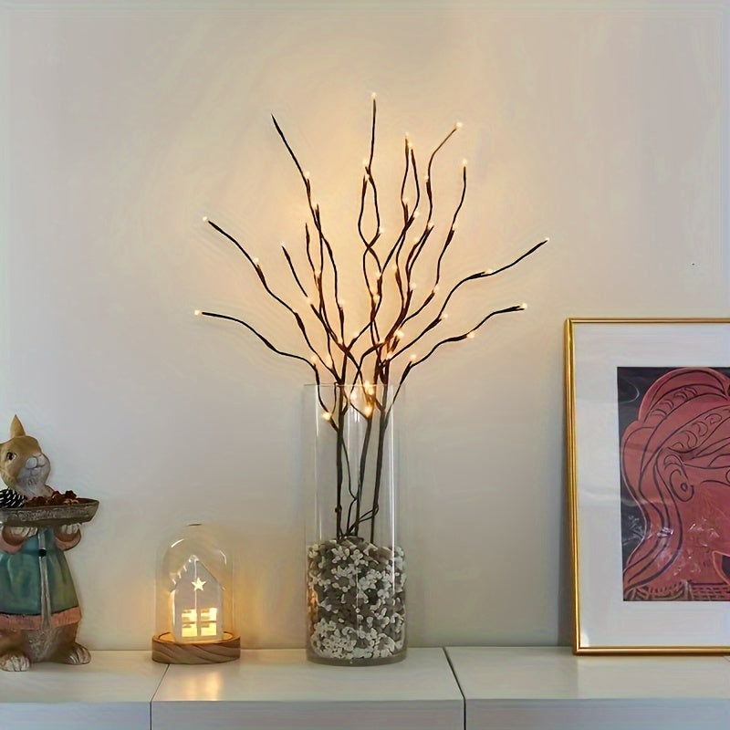 LED Battery-Powered Branch Lights | Indoor Decorative Lighting for Weddings, Restaurants, Parties, Birthdays, Christmas | Plastic Fairy Lights with Branch Design FJORD
