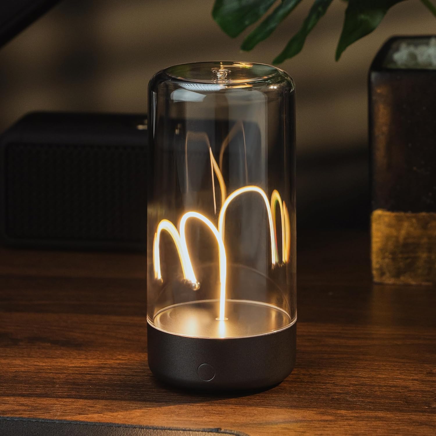 Rechargeable Minimalist LED Table Lamp - Portable, Cordless Night Light for Bedroom, Nursery, Desk - Mood Lighting, Unique Gift Idea FJORD