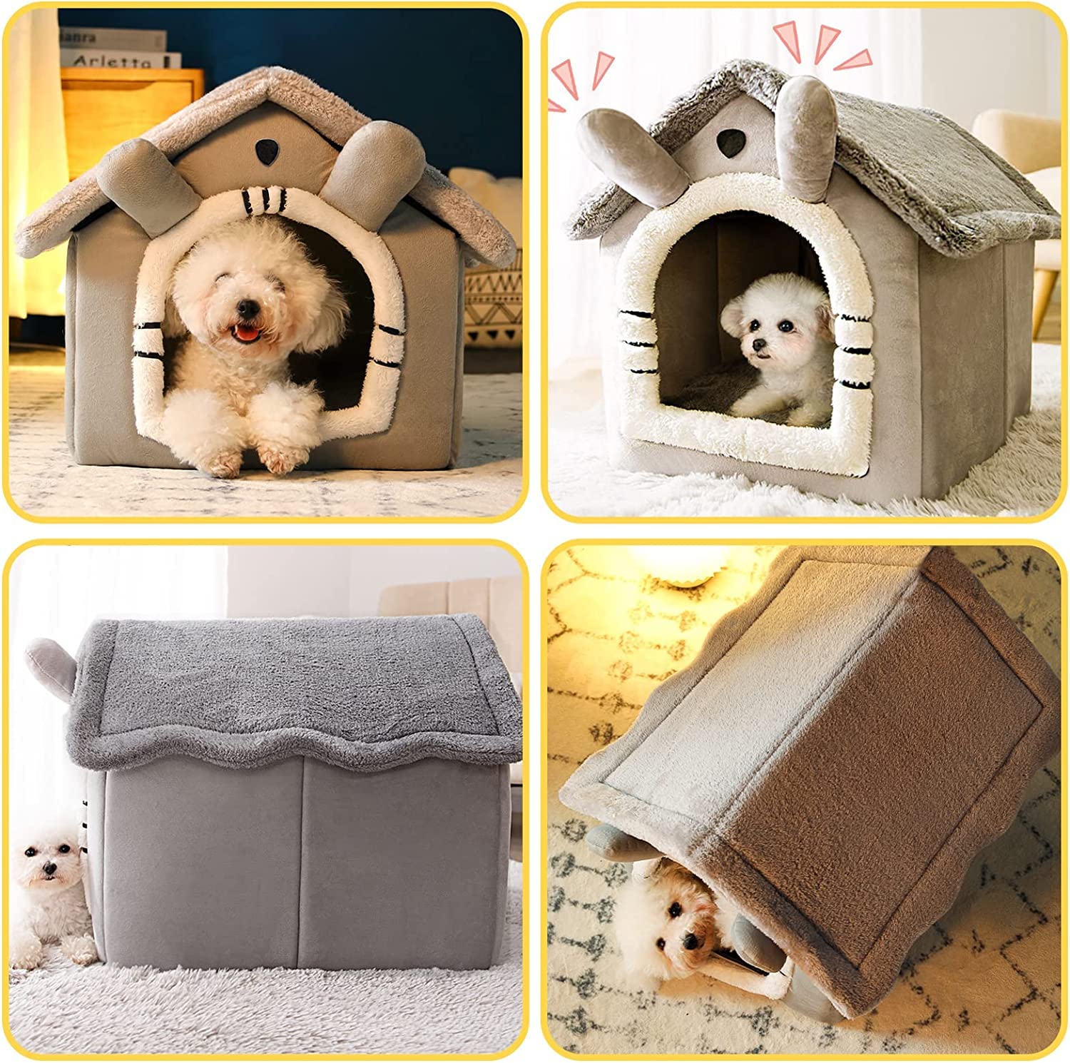 Cozy Indoor Dog Bed House – Warm & Comfortable for Small and Medium Pets FJORD