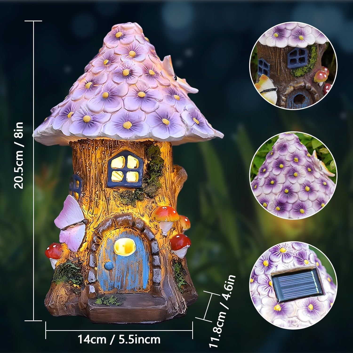 Solar Mushroom Fairy House | Outdoor Garden Light & Decor FJORD
