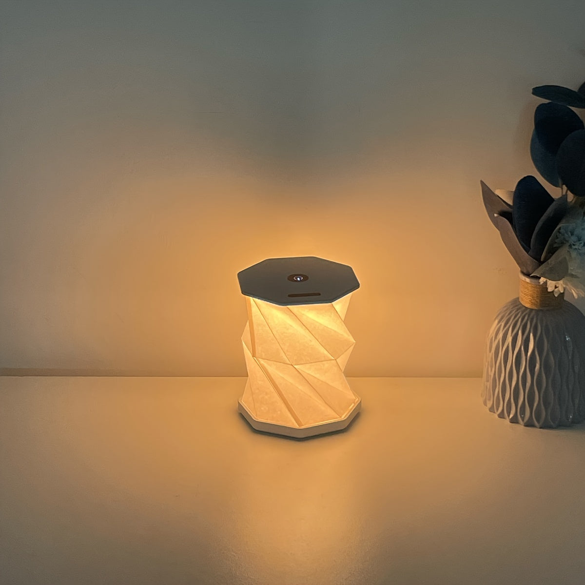 Vintage Wooden Folding Table Lamp - Portable, Stepless Dimming, USB Rechargeable FJORD