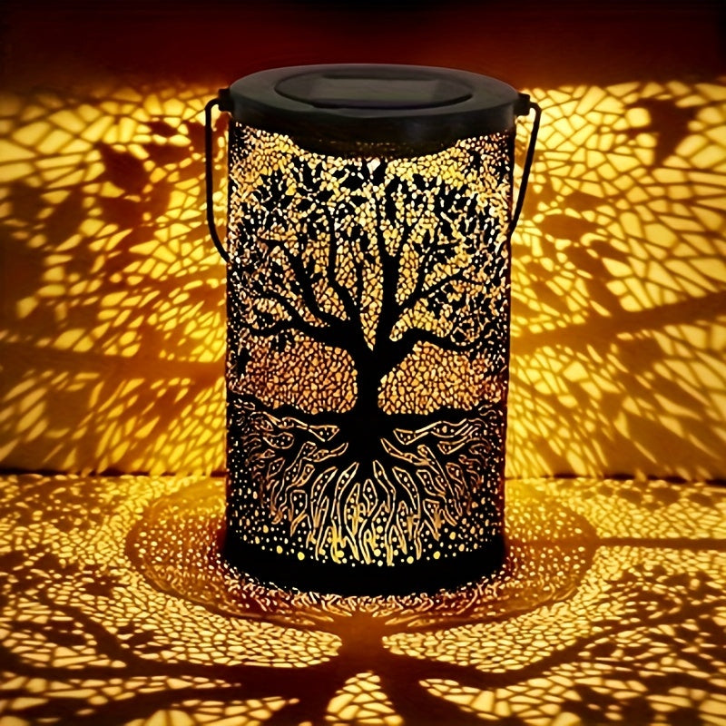 Solar Lantern Lights Outdoor Hanging & Table Lamp - Waterproof Decorative Garden Light for Lawn, Yard, Patio, Pathway, & Porch FJORD