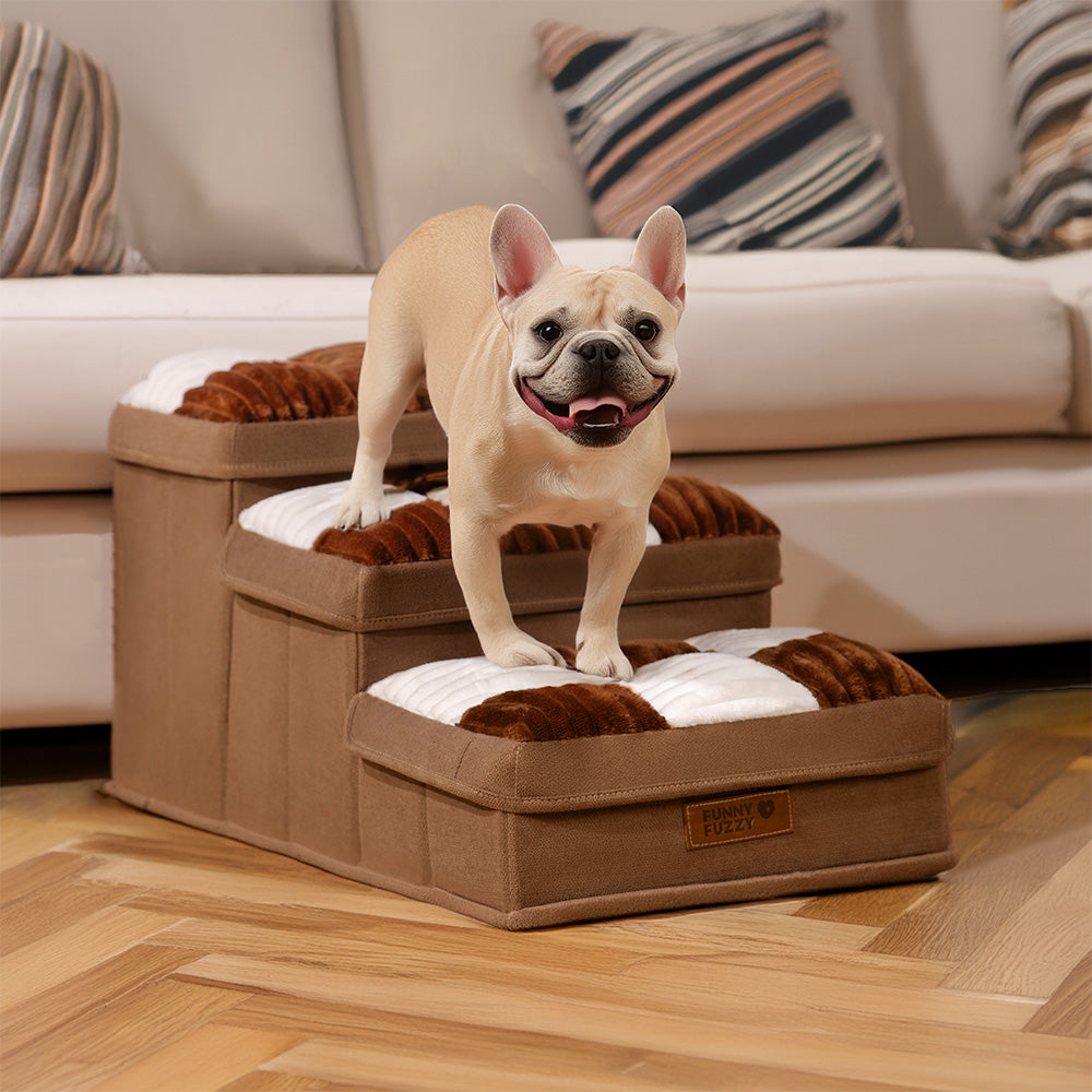 Foldable Dog Stairs with Storage – Joint-Friendly & Sturdy FJORD