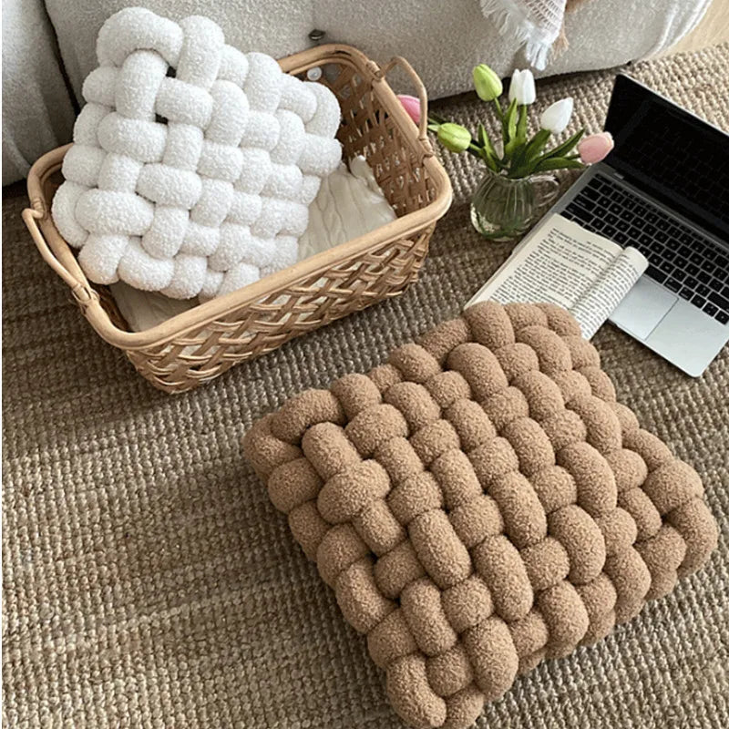 1PC Soft Nordic Knot Cushion | Creative Plush Pillow for Bed, Lounge, and Car Decor | Elastic Gift for Kids & Home