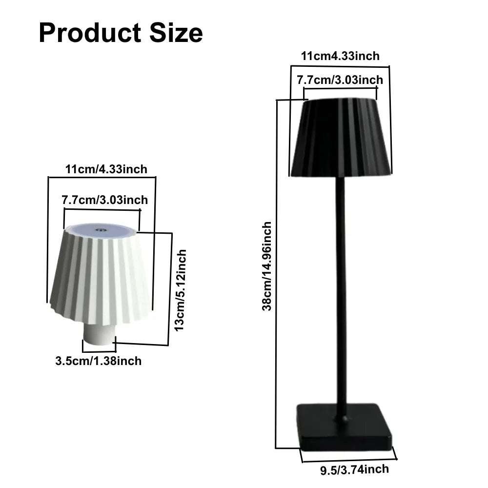 USB Rechargeable LED Table Light | Wireless Touch Switch Desk Lamp for Home, Office, Restaurant & Bar Ambiance FJORD.