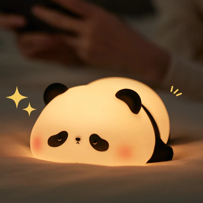 Panda LED Night Light | Cute Silicone Night Light USB Rechargeable Touch Night Lamp Bedroom FJORD