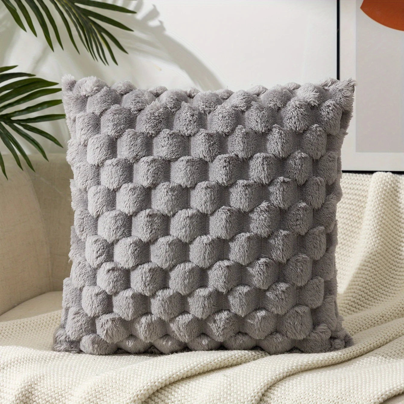 Cozy Knit Decorative Pillow Covers | Soft Modern Cushion Cases for Living Room Sofa | Stylish Throw Pillows