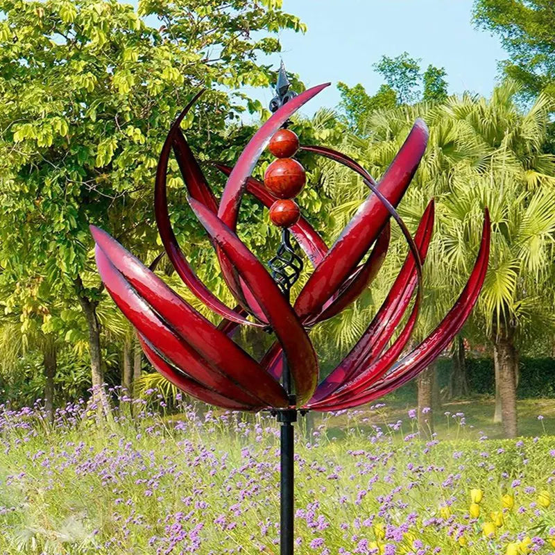 Metal Garden Wind Spinner | 360° Rotating Outdoor Decor FJORD