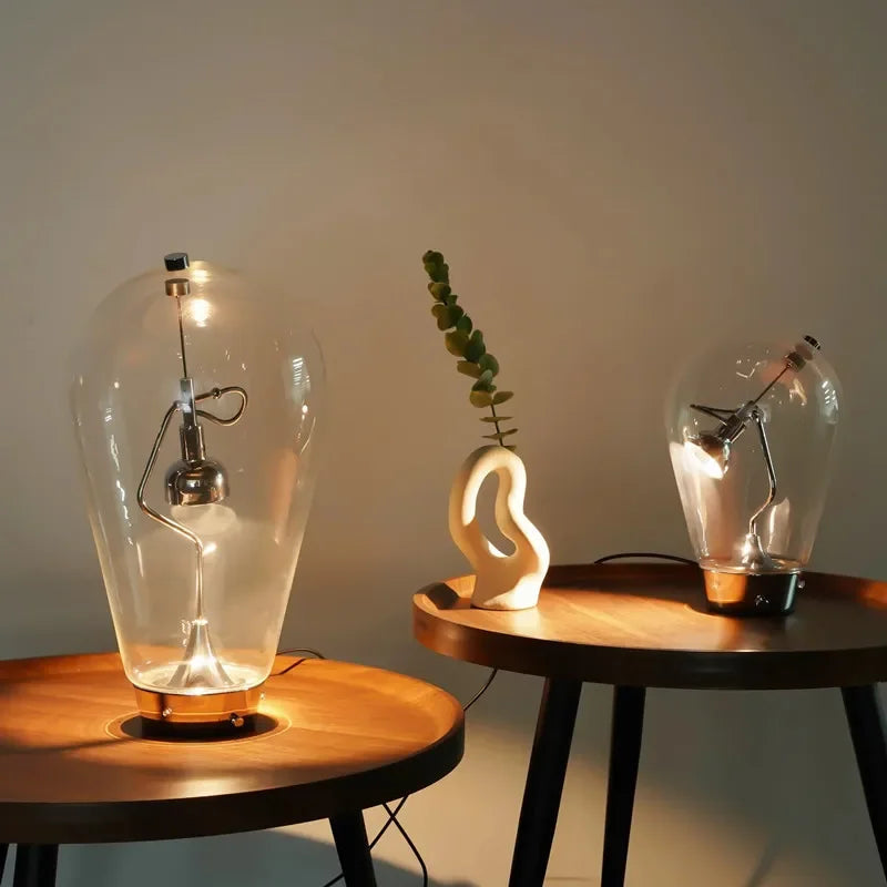 Vintage Glass-Encased Table Lamp with Touch Control FJORD