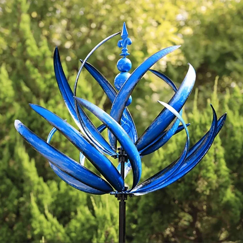 Metal Garden Wind Spinner | 360° Rotating Outdoor Decor FJORD