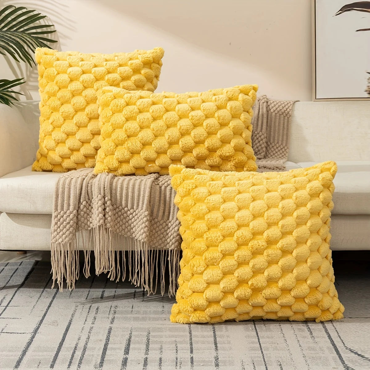 Cozy Knit Decorative Pillow Covers | Soft Modern Cushion Cases for Living Room Sofa | Stylish Throw Pillows