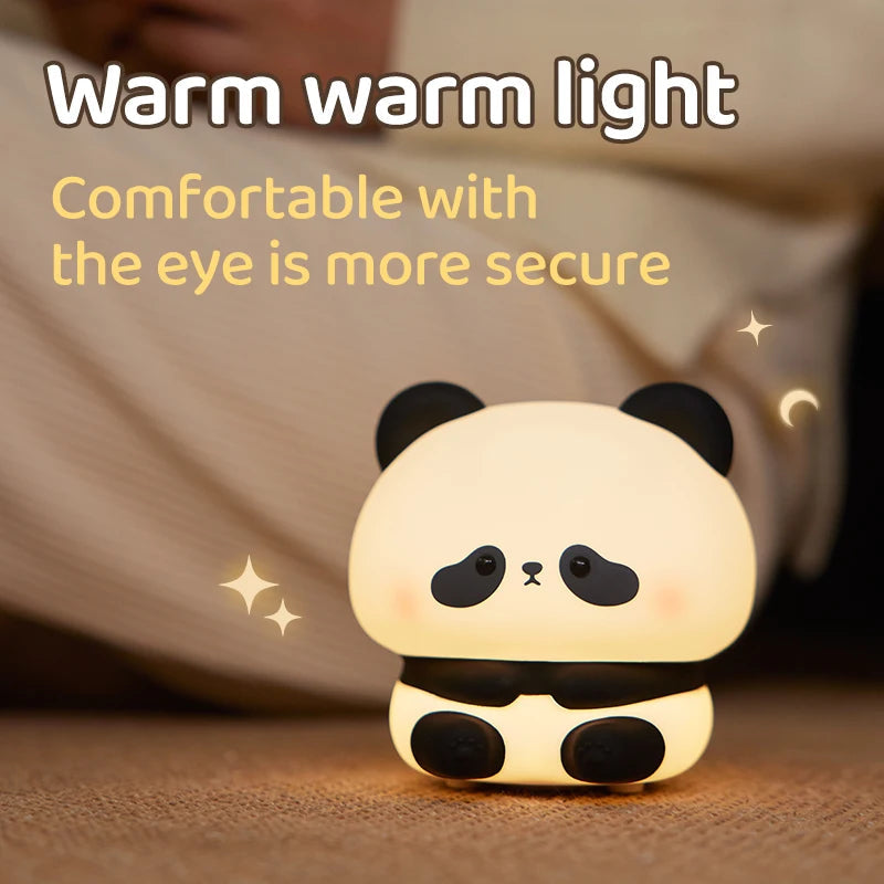 Panda LED Night Light | Cute Silicone Night Light USB Rechargeable Touch Night Lamp Bedroom FJORD