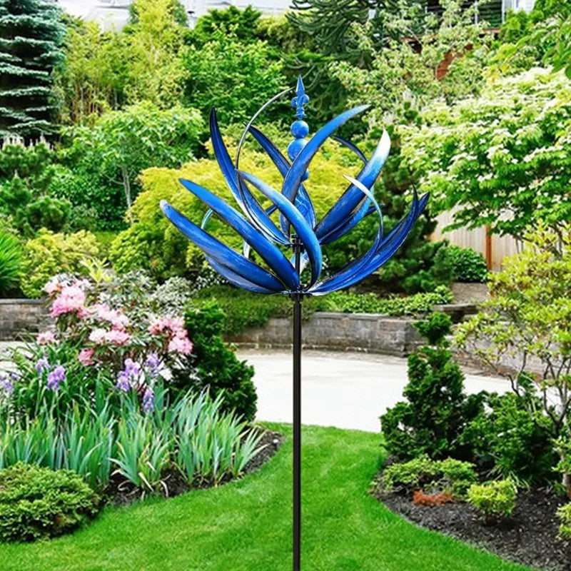 Metal Garden Wind Spinner | 360° Rotating Outdoor Decor FJORD