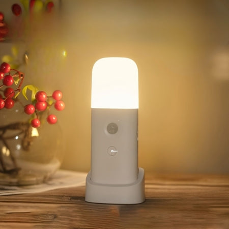 Rechargeable Motion Sensor Night Light – Dimmable, Cordless, Adjustable Brightness, USB Charging, Portable for Bedroom, Bathroom, Hallway FJORD