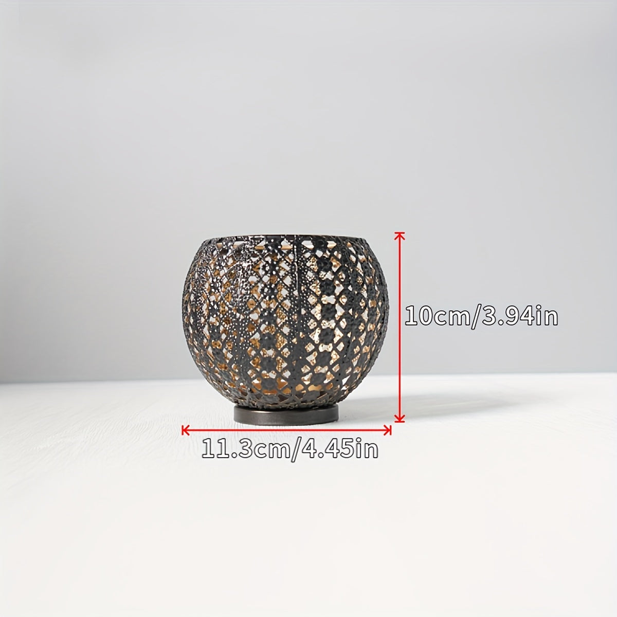 Set of 2/3 Moroccan Iron Candle Holders | Hollow Carved Metal Ball Candle Holders FJORD