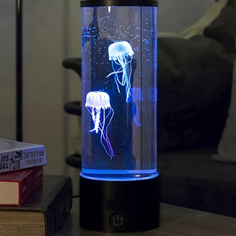 Mesmerizing Jellyfish LED Night Light - USB Powered Lamp with Remote, Multicolor Glow for Bedroom, Kids & Relaxation FJORD
