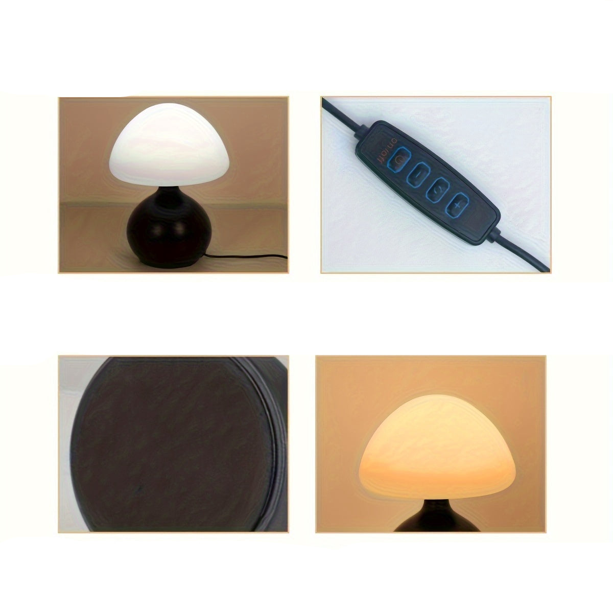 Modern Mushroom Table Lamp - Soft, Warm Lighting | USB Powered | Ideal for Cozy Bedrooms, Living Rooms & Home Offices FJORD