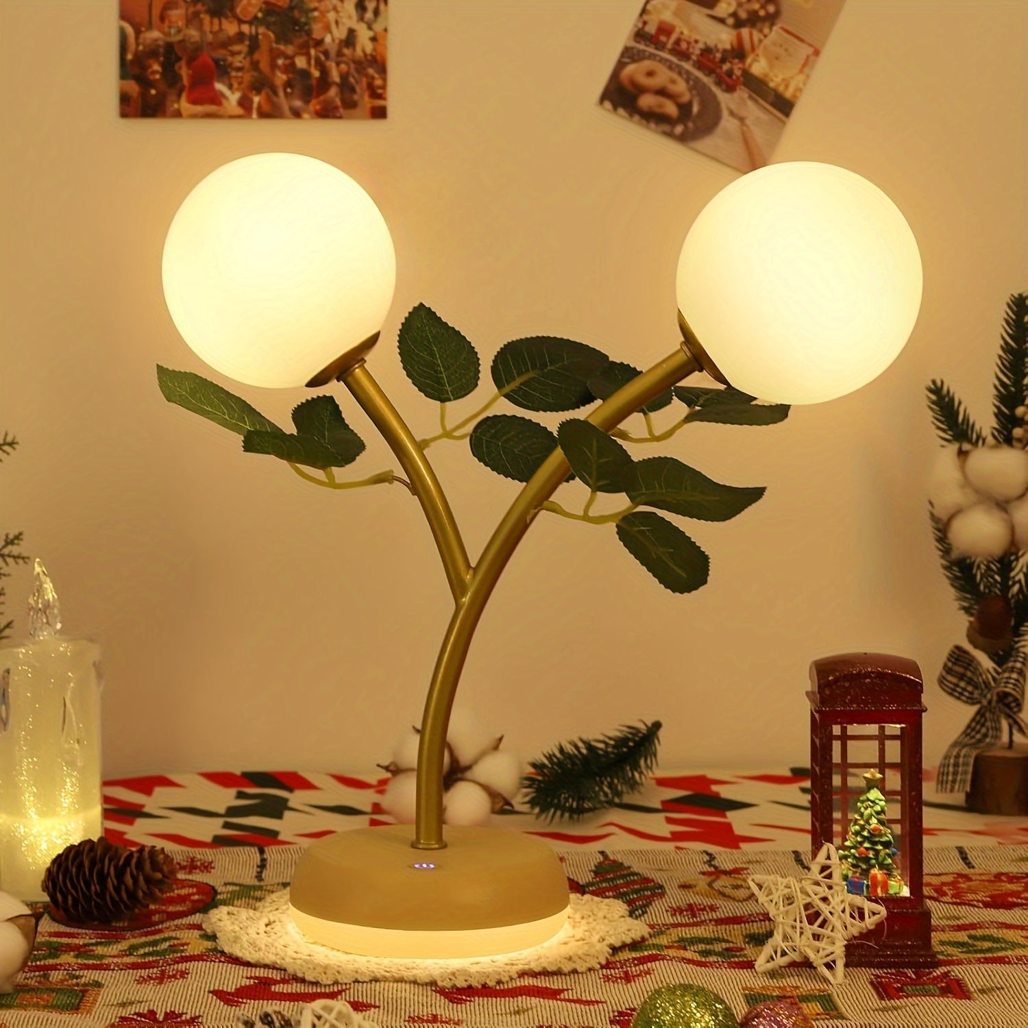 Modern Globe Table Lamp with Base Glow – Handmade Home Decor Light FJORD