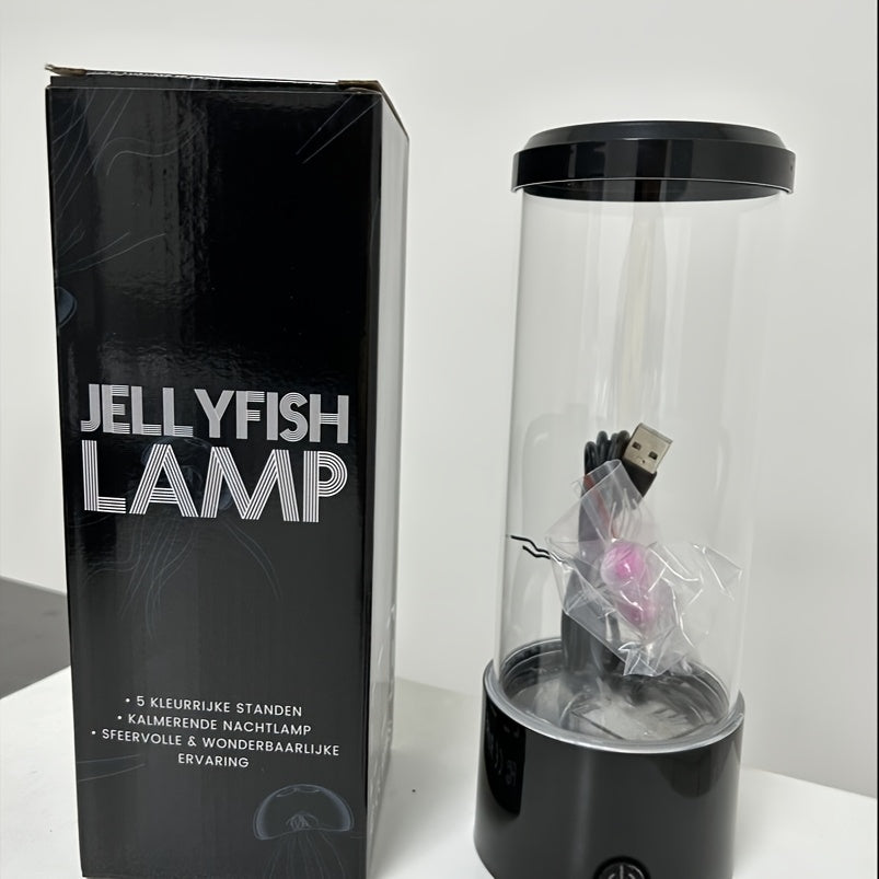 Mesmerizing Jellyfish LED Night Light - USB Powered Lamp with Remote, Multicolor Glow for Bedroom, Kids & Relaxation FJORD