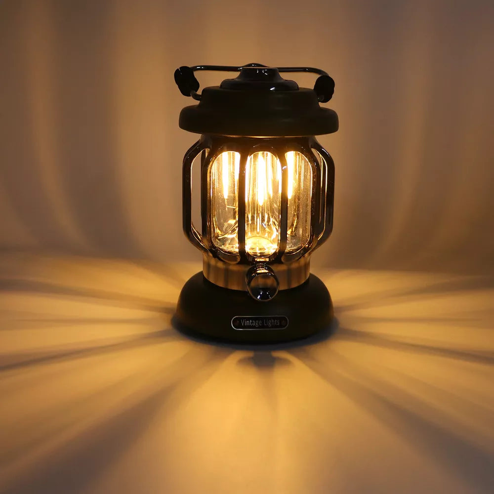 Rechargeable Retro Camping Light | IPX4 Waterproof Hanging Tent Lamp FJORD